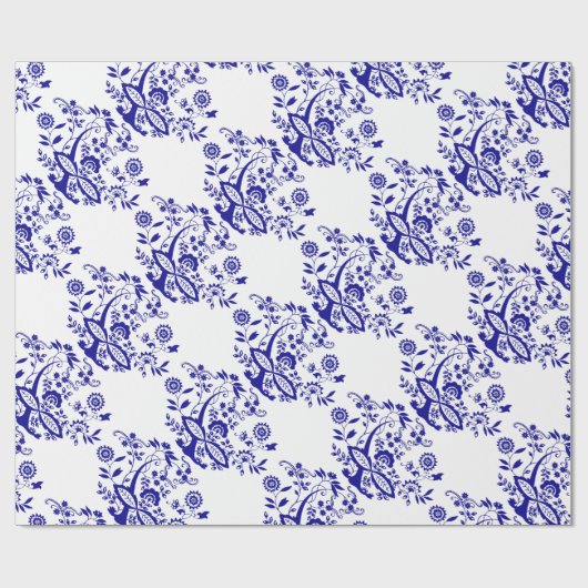 Blauw element voor uierstijl cadeaupapier (Vlak)