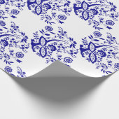 Blauw element voor uierstijl cadeaupapier (Hoek)