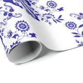 Blauw element voor uierstijl cadeaupapier (Rol Hoek)