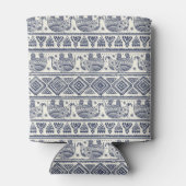 Blauw Elephant Patroon Blikjeskoeler (Achterkant)