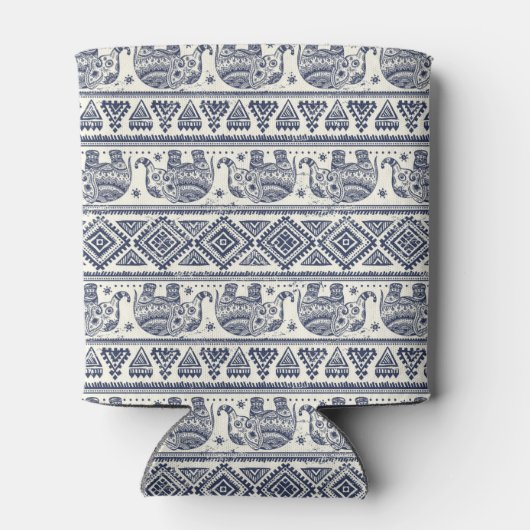 Blauw Elephant Patroon Blikjeskoeler (Achterkant)