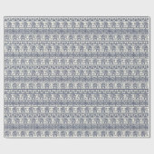 Blauw Elephant Patroon Cadeaupapier (Vlak)