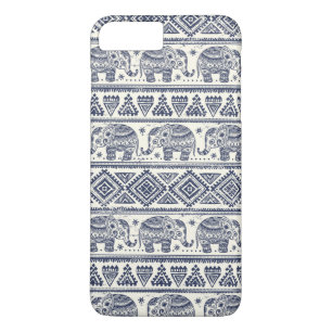 Blauw Elephant Patroon Case-Mate iPhone Case