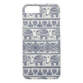 Blauw Elephant Patroon Case-Mate iPhone Case (Achterkant)