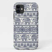 Blauw Elephant Patroon Case-Mate iPhone Case (Achterkant)
