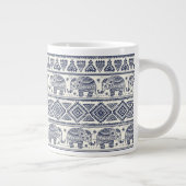 Blauw Elephant Patroon Grote Koffiekop (Rechts)
