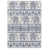 Blauw Elephant Patroon Klembord (Achterkant)