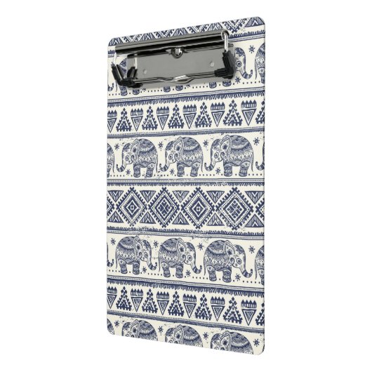 Blauw Elephant Patroon Mini Klembord (Angled2)