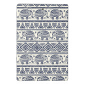 Blauw Elephant Patroon Mini Klembord (Achterkant)