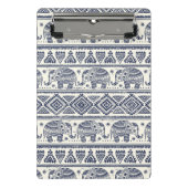 Blauw Elephant Patroon Mini Klembord (Voorkant)