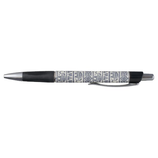 Blauw Elephant Patroon Pen (Bodem)