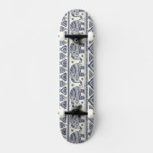 Blauw Elephant Patroon Persoonlijk Skateboard (Voorkant)