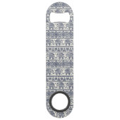 Blauw Elephant Patroon Speed Flessenopener (Voorkant)