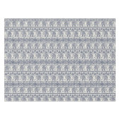 Blauw Elephant Patroon Tafelkleed (Voorkant (Horizontaal))