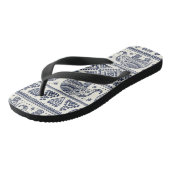 Blauw Elephant Patroon Teenslippers (Schuin)