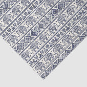 Blauw Elephant Patroon Tissuepapier (Detail)