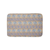 Blauw Elephant Tribal Patroon Badmat (Voorkant)