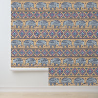 Blauw Elephant Tribal Patroon