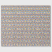 Blauw Elephant Tribal Patroon Cadeaupapier (Vlak)
