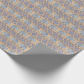 Blauw Elephant Tribal Patroon Cadeaupapier (Hoek)