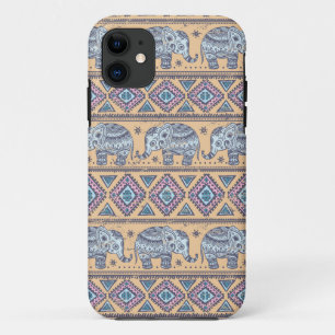 Blauw Elephant Tribal Patroon iPhone 11 Hoesje