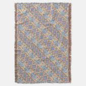 Blauw Elephant Tribal Patroon Deken (Voorkant Verticaal)