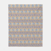 Blauw Elephant Tribal Patroon Fleece Deken (Voorkant)