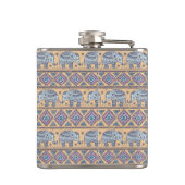Blauw Elephant Tribal Patroon Heupfles (Achterkant)