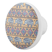 Blauw Elephant Tribal Patroon Keramische Knop (Rechts)