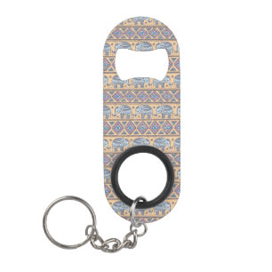 Blauw Elephant Tribal Patroon Mini Flessenopener