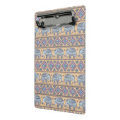 Blauw Elephant Tribal Patroon Mini Klembord (Angled2)