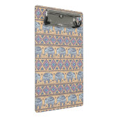 Blauw Elephant Tribal Patroon Mini Klembord (Schuin)