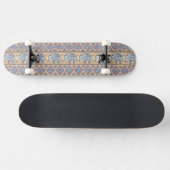 Blauw Elephant Tribal Patroon Skateboard (Horizontaal)