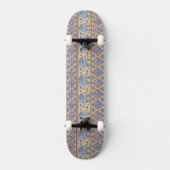 Blauw Elephant Tribal Patroon Skateboard (Voorkant)