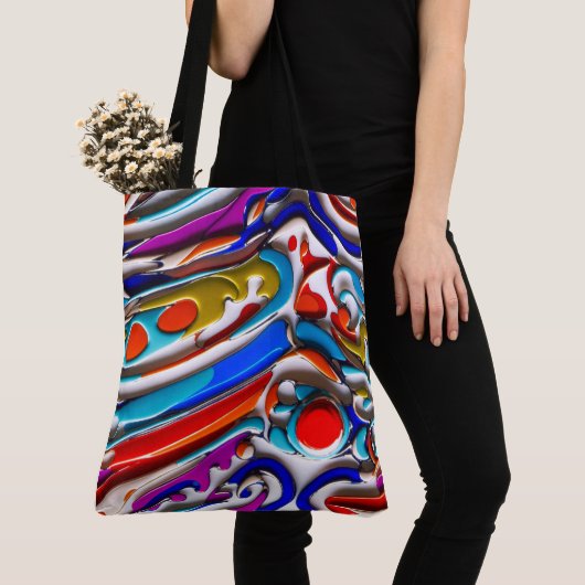 Blauw email Canvas tas (Dichtbij)