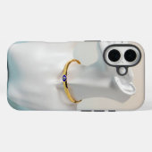Blauw Emaille Boze Oog Choker Ketting Case-Mate iPhone Case (Achterkant (horizontaal))