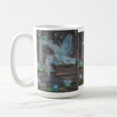 Blauw Ember Fee Fantasy Kunstmok door Molly Harris Koffiemok (Links)