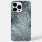 BLAUW EMBOSSED METALLIC LOOK ORNAMATION Case-Mate iPhone CASE (Achterkant)