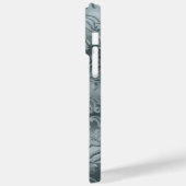 BLAUW EMBOSSED METALLIC LOOK ORNAMATION Case-Mate iPhone CASE (Achterkant / Links)