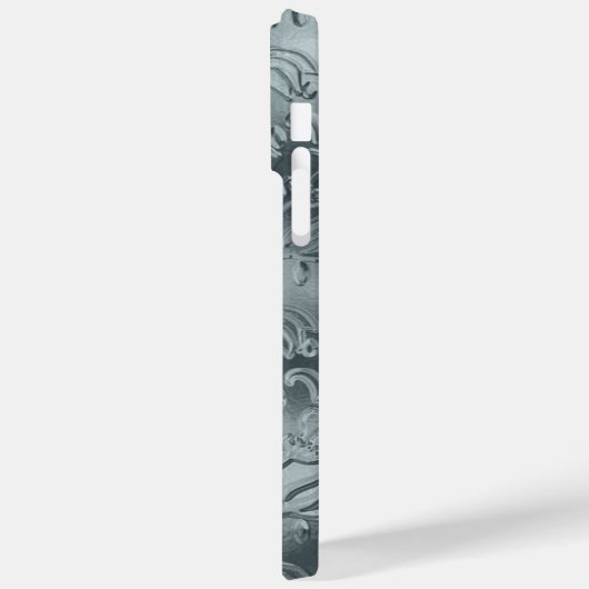 BLAUW EMBOSSED METALLIC LOOK ORNAMATION Case-Mate iPhone CASE (Achterkant / Links)