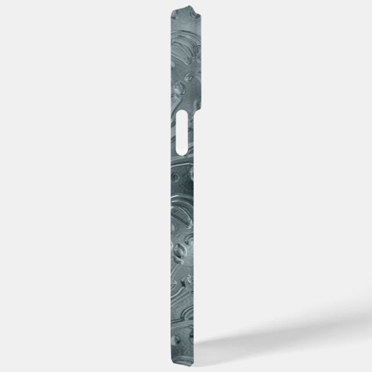 BLAUW EMBOSSED METALLIC LOOK ORNAMATION Case-Mate iPhone CASE (Achterkant / Rechts)