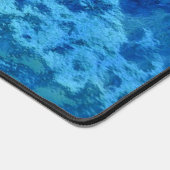 Blauw en Aqua Glas in lood Bureaumat (Hoek)