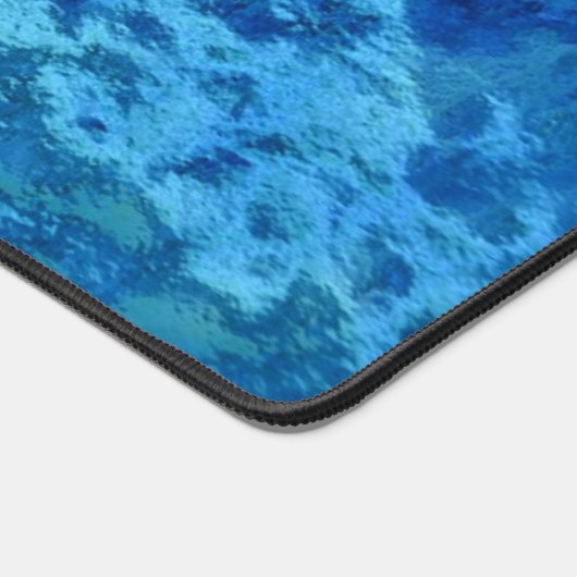 Blauw en Aqua Glas in lood Bureaumat (Hoek)