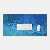 Blauw en Aqua Glas in lood Bureaumat (Keyboard & Muis)
