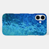 Blauw en Aqua Glas in lood Case-Mate iPhone Case (Achterkant (horizontaal))
