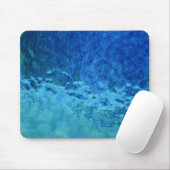 Blauw en Aqua Glas in lood Muismat (Met muis)