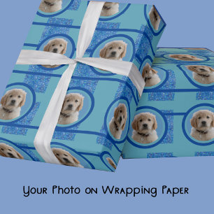 Blauw en aqua Hondenliefhebbers Pet Moms Wrapping  Cadeaupapier