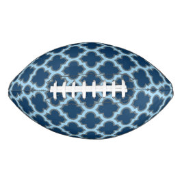 Blauw en Baby Blauw Trellis, Lattice, Quatrefoil American Football