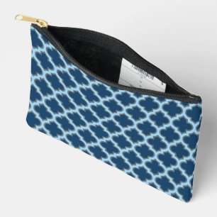 Blauw en Baby Blauw Trellis, Lattice, Quatrefoil Etui