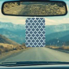 Blauw en Baby Blauw Trellis, Lattice, Quatrefoil Luchtverfrisser